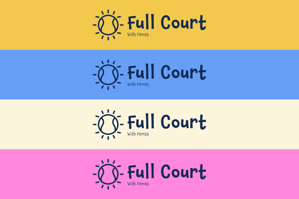 Full Court with Femss primary logo lockup design