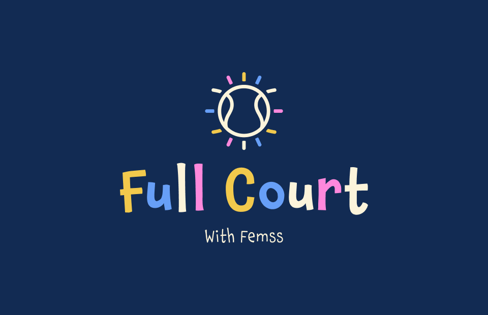Full Court with Femss multi-colour brand asset showcase