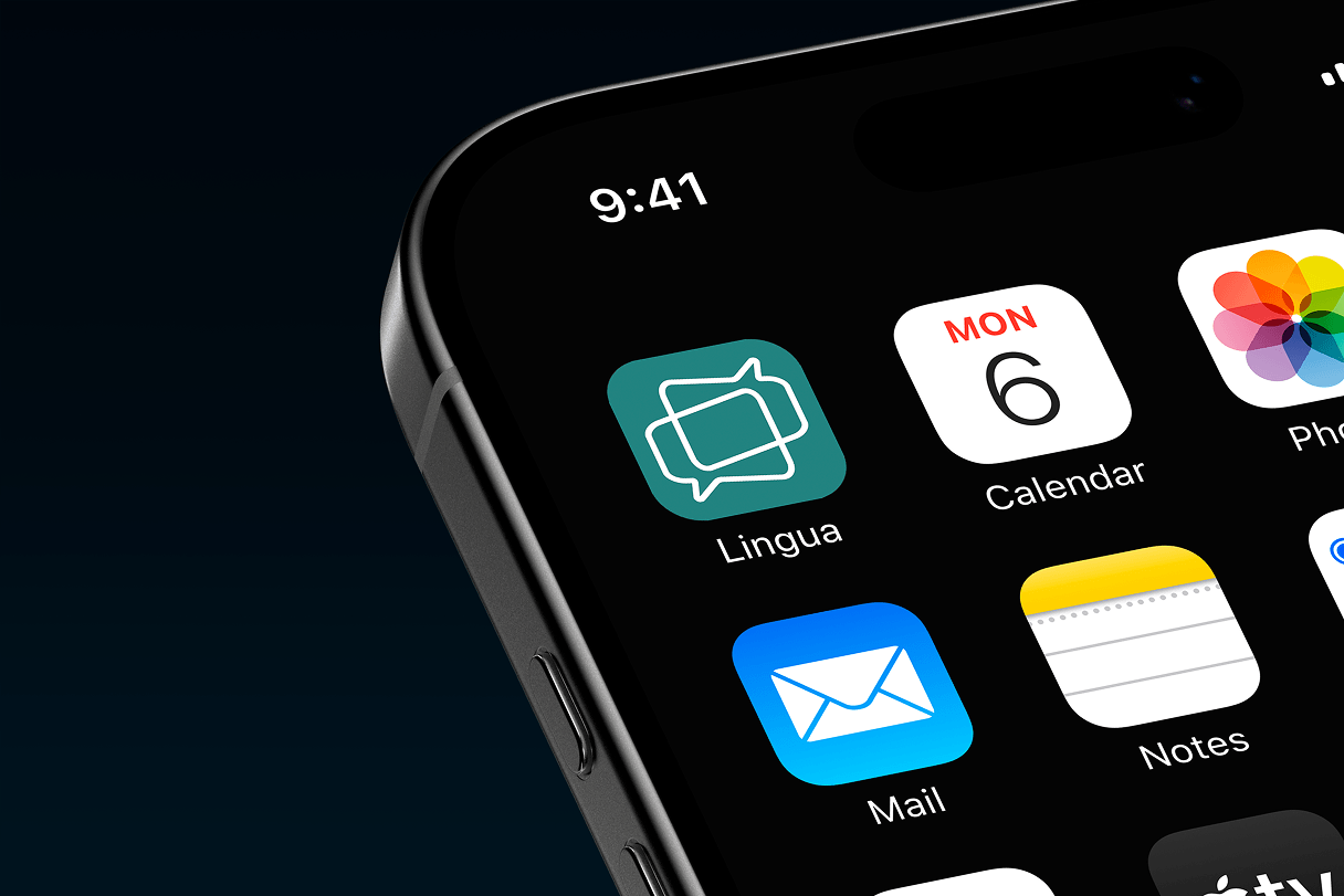 Lingua AI real-time translation mobile app interface hero display