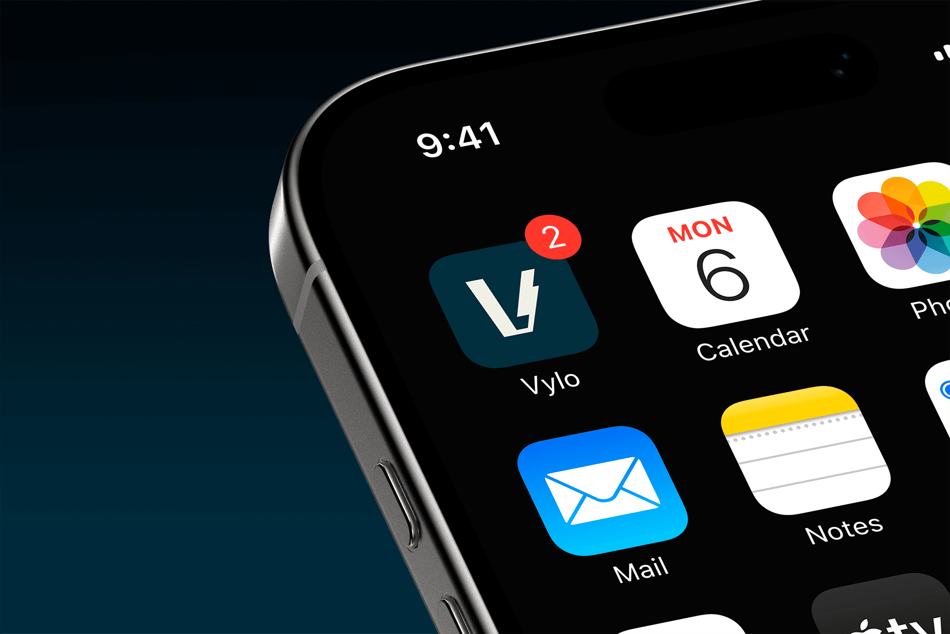 VYLO app icon on iPhone